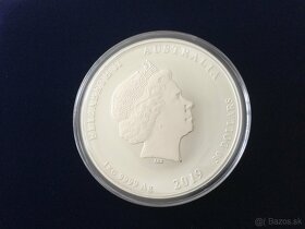 1 kg stříbrná barevná mince prase 2019 - originál - 2