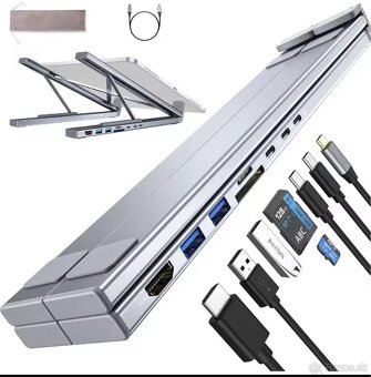 Universal Laptop Stojan s USB C HUB - 2