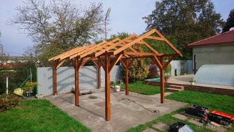 Predám konštrukcia pergola prístrešok 3.7x5 metra - 2