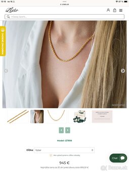 Zlata retiazka valis 14k s puncom - 2