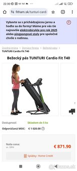 Bežecký pás tunturi t40 - 2