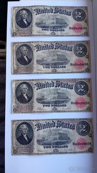 Vzácne bankovky 2 Dollar 1917 Jefferson - 2