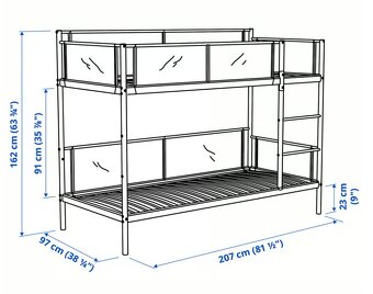 Poschodová posteľ IKEA VITVAL - 2