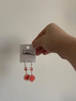 visiace náušnice s korálkami - 2