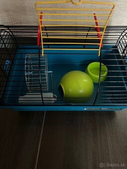 klietka pre škrečka - komplet (+ domček,napajačka,kolotoč) - 2