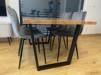 Stolové nohy, kovové v tvare V čierne 2 ks - 2