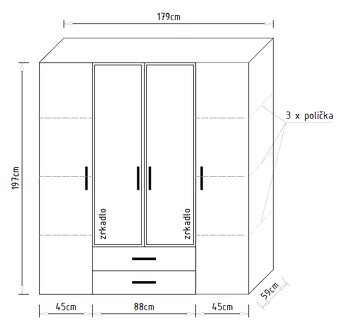 Šatníková skriňa - 2
