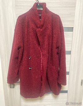 Dámsky bordový Teddy kabát - 2