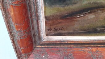 Obraz Krajina s domom - 2