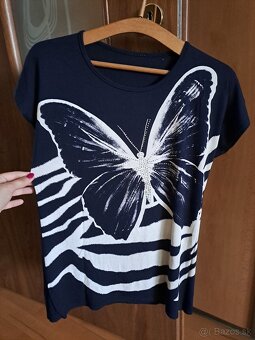 Tmavomodre letne tricko/top/bluzka - 2