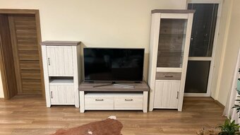 Obývacia stena Cruz, kombi, bielená pínia/šedý dub - 2