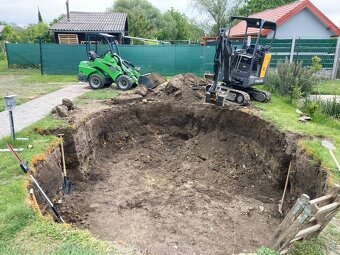 Výkopové práce minibagrom - 2