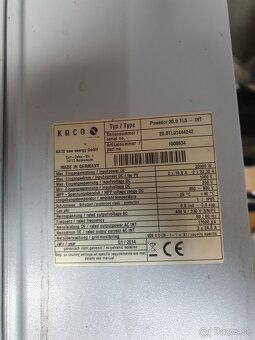 Sieťový fotovoltaický menič KACO POWADOR 20 kW - 2