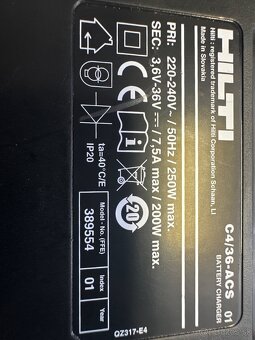 Hilti C4/36 ACS nabíjačka batérií nová - 2