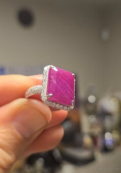Briliantovy prsten s 12.11ct rubinom - 2