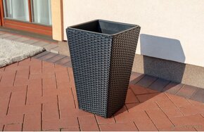 Kvetináč z umelého ratanu vysoký 50 cm - 2