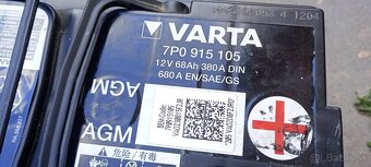 Predám autobatéria Varta štart stop. AGM - 2