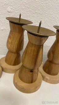 Drevené Svietniky 4 ks - 2