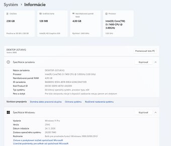 Predám stolný PC Dell Vostro 3668 i5 / SSD / Win 11 Pro + Of - 2