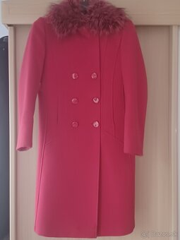 Čerevený flaušový kabát - 2