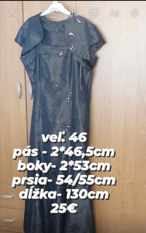 Spoločenské tmavohnedé šaty 46 - 2