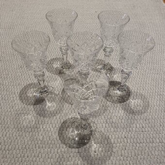 Bohemia Crystal sada brúsených pohárov na víno - 6ks - 2