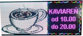 Farebná svetelná LED reklama panel displej 103x45cm - 2