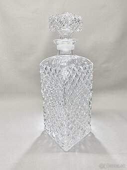 Krištálové sklo retro whisky karafa VÝSTAVNÝ KUS - 2