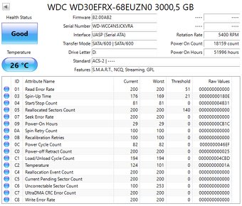 Predám 3,5" HDD WD RED / WD Purple 3TB - 2