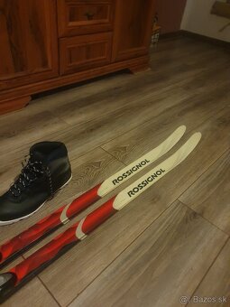 Predam bezkovy set,ROSSIGNOL,186 cm,NNN,c.42,supiny - 2