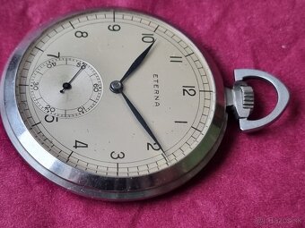 Vreckové hodinky,Eterna,v oceli. - 2