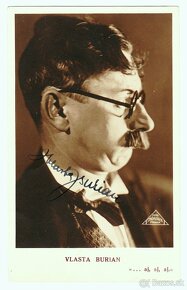 Vlasta Burian autogram, 30. léta, ateliér Willi Ströminger - 2