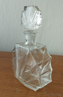 Stará sklenená karafa - Art Deco - 2