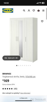 Ikea BRIMNES Skriňa - 2