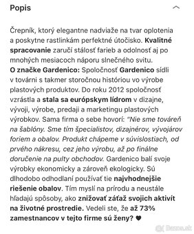 Antracitový črepník - kvetináč dĺžka 74,5 cm - 2