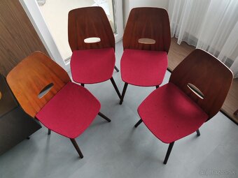 Retro stoličky František Jirák, set 4ks - 2