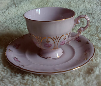 Šálka s Podšálkou Ružový Porcelán - 2