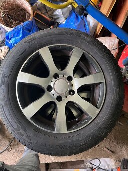 Hliníkové disky 5x112 s letnými pneu 195/65 r15 - 2