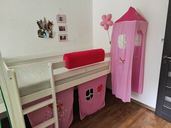 Detská vyvýšené posteľ so šmykľavkou 2x - 2