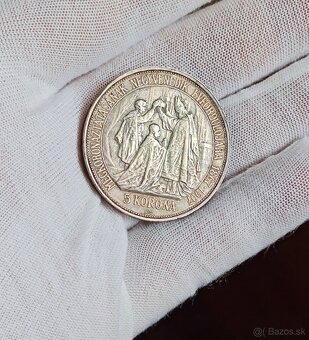 5 koruna 1907 KB, korunovačná, krásna v patine, zbytky RL - 2