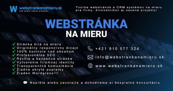 Profesionálna tvorba webstránky a CRM - žiadny wordpress - 2