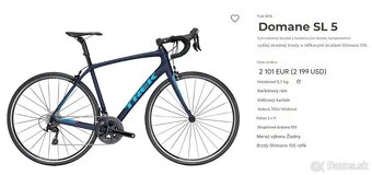 Cestny Carbonovy bicykel -Trek Domale SL5 - 2