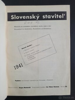 Slovenský staviteľ 1941 komplet ročník - 2