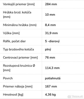 Predám zadné brzdové kotúče ABS - 2