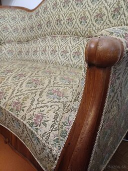 Predám starožitnú sedaciu súpravu (sofa + 2 kreslá) - 2