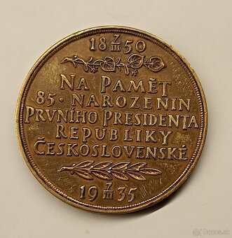 Medaila T. G. Masaryk - narodeninová - 2