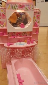 Barbie kôň, bábiky a nábytok - kúpeľňa, posteľ - 2