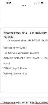 Kotviaca skrutka do betonu - 2