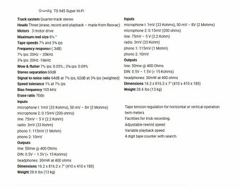 MAGNETOFON GRUNDIG TS 945 HIFI - 2