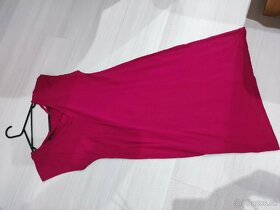 Ružovo bordové krátke letné šaty - 2